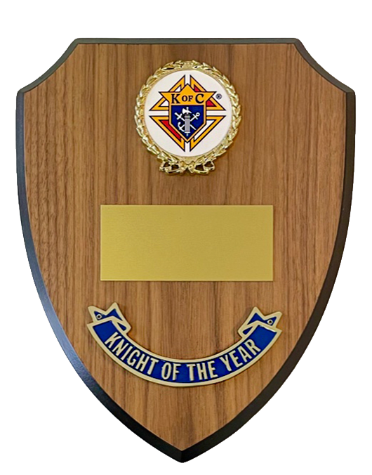 Knight of the year plaque