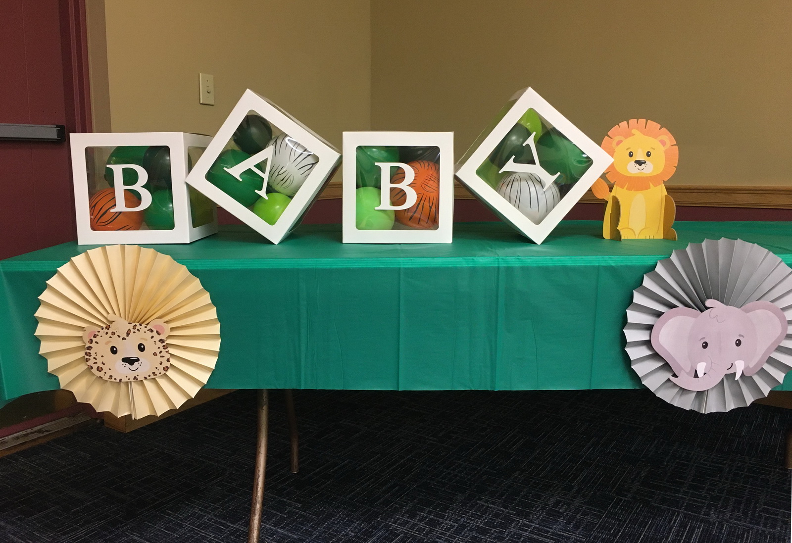 Hall-interior set up for baby shower