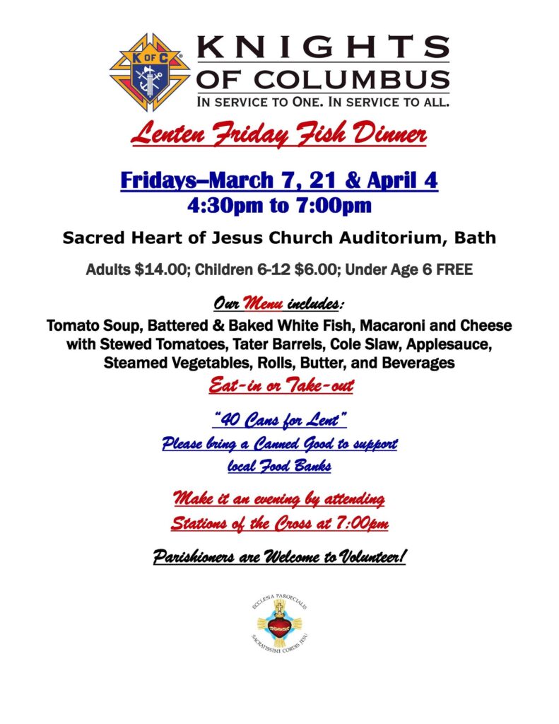 Fish dinner flyer