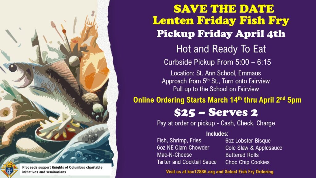 Fish dinner flyer