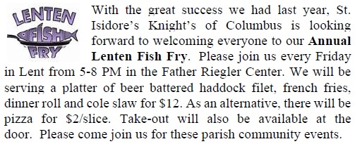 Fish dinner flyer