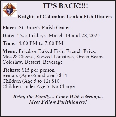 Fish dinner flyer